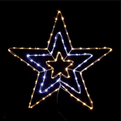 Star Christmas Light 65cm 150 LED Rope Silhouette with 8 Flash Modes ...