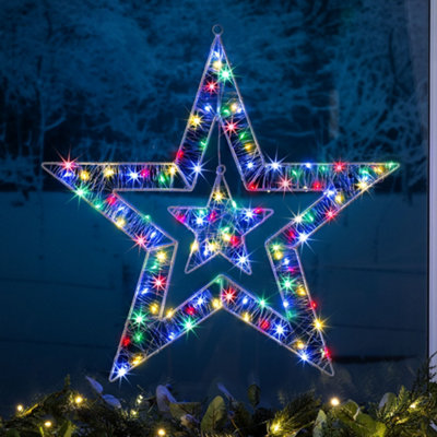 Star Christmas Light Micro LED Battery Operated with Timer Indoor