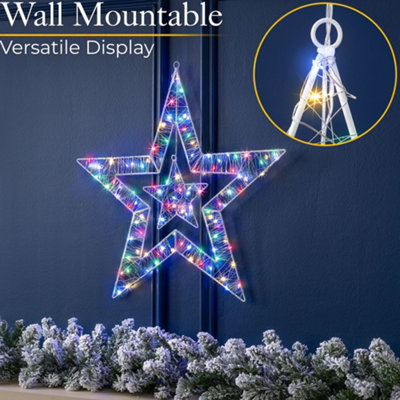 Star Christmas Light Micro LED Battery Operated with Timer Indoor