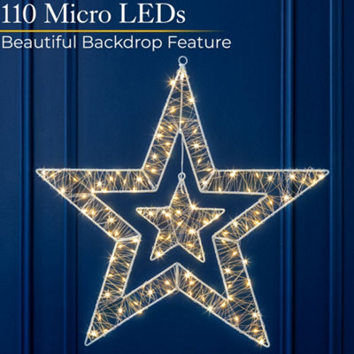 Star Christmas Light Micro LED Battery Operated with Timer Indoor ...