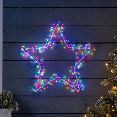 Star Christmas Light Outdoor Indoor Window Decoration LED Xmas Starburst 60cm Multicolour