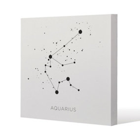 Star constellation zodiac aquarius (canvas) / 90 x 90 x 4cm