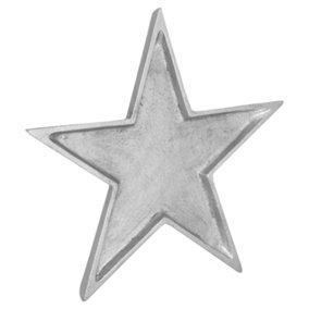 Star Dish - Cast Aluminium - L2 x W31 x H31 cm - Silver