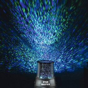 Star Master Bedroom Light Projector - Battery Powered LED Nightlight for Kids - Measures H12 x 11cm Diameter