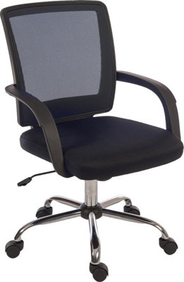 Star Mesh Chair Black with gas lift seat height adjustment and tilt tension