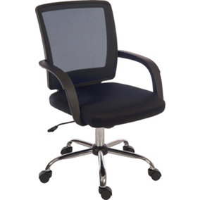 Star Mesh Chair Black with gas lift seat height adjustment and tilt tension