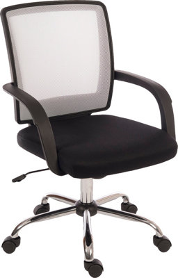 Star Mesh Chair White with gas lift seat height adjustment and tilt tension