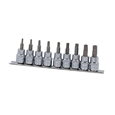 Star Plus Security Bit Sockets 3/8" Drive 9pc TAMPERPROOF