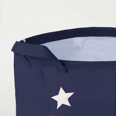 Star Print Laundry Bag Basket Clothes Organiser Handles Space Saver - 3