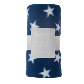 Star Print Throw Over Bed Warm Soft Blanket