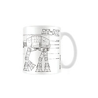 Star Wars AT-AT Sketch Mug White/Black (One Size)