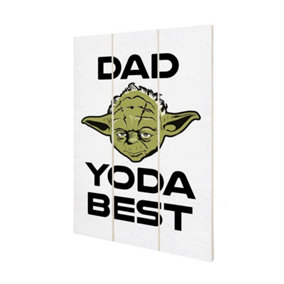 Star Wars Dad Yoda Best Plaque White/Green/Black (29.5cm x 20cm)