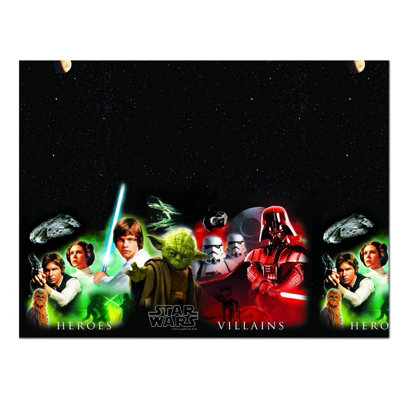 Star Wars Heroes And Villains Plastic Characters Party Table Cover ...