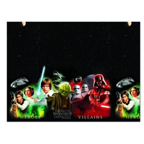 Star Wars Heroes And Villains Plastic Characters Party Table Cover Multicoloured (One Size)