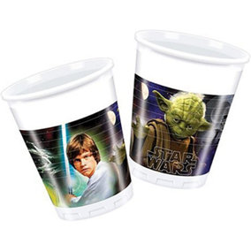 Star Wars Heroes And Villains Plastic Disposable Cup (Pack of 8) Multicoloured (One Size)