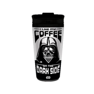 Star Wars I Like My Coffee On The Dark Side Travel Mug Black/Silver (One Size)