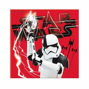 Star Wars Logo Stormtrooper Napkins (Pack of 16) Red/White/Black (One Size)