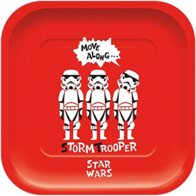 Star Wars Paper Stormtrooper Party Plates (Pack of 4) Red/White (One Size)