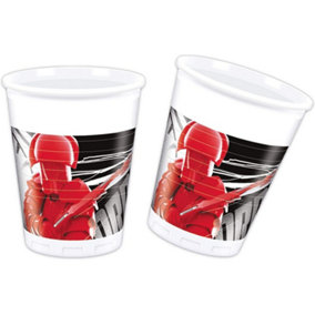 Star Wars Plastic Party Cup (Pack of 8) White/Red/Black (One Size)