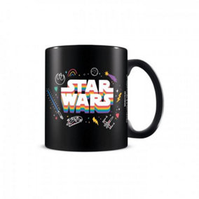Star Wars Pride Rainbow Logo Mug Black (One Size)