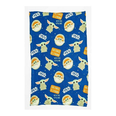 Star Wars The Mandalorian Fleece Baby Yoda Blanket Multicoloured (150cm ...