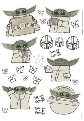 Baby Yoda (Grogu) Car Decal Sticker – 20cm Vinyl Sci-Fi Star Wars The Mandalorian Decal