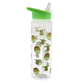 Star Wars: The Mandalorian Grogu Plastic Water Bottle Green/Clear (One Size)