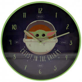 Star Wars: The Mandalorian The Child Wall Clock Navy/Green (One Size)