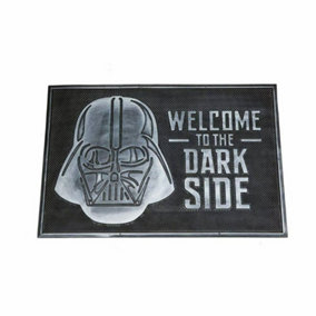 Star Wars Welcome To The Dark Side Rubber Door Mat Black/Silver (One Size)