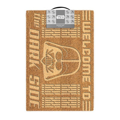 Star Wars Welcome to The Darkside Embossed Door Mat Natural (40cm x 60cm x 1.5cm)