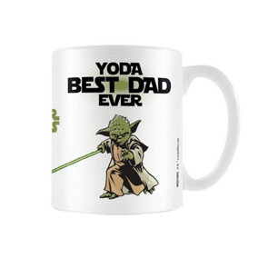 Star Wars Yoda Best Dad Ever Mug White/Green/Black (One Size)