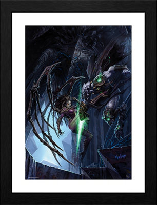 Starcraft Zeratul vs Kerrigan 30 x 40cm Framed Collector Print