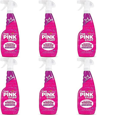 Stardrops Pink Stuff Miracle Window Cleaner with Rose Vinegar Spray, 750ml  (Pack of 6)