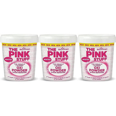 Stardrops - The Pink Stuff - The Miracle Laundry Oxi Powder Stain Remover  Specifically Formulated for Whites, 1 kg