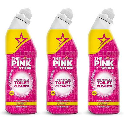 Stardrops, The Pink Stuff Miracle Toilet Cleaner, Pink, 750 ml (Pack of 3)