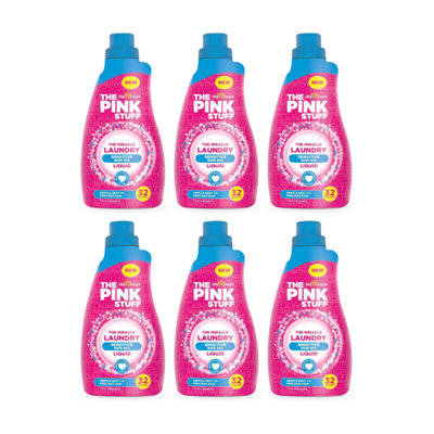 Stardrops The Pink Stuff Sensitive Non-Bio Laundry Liquid, 32 Washes 960 ml (Pack Of 6)