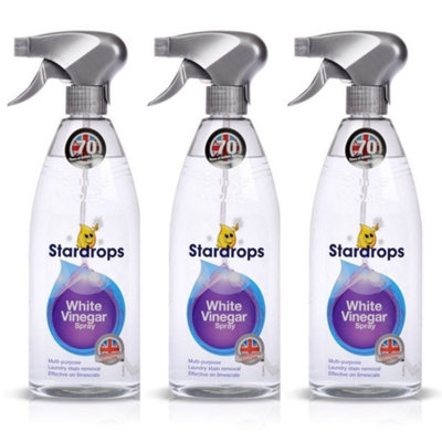 Stardrops White Vinegar Multi Surface Cleaner 750ml Spray Streak Free (Pack of 3)