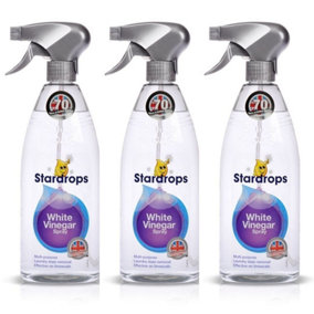 Stardrops White Vinegar Multi Surface Cleaner 750ml Spray Streak Free (Pack of 3)