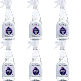 Stardrops White Vinegar Multi Surface Cleaner 750ml Spray Streak Free (Pack of 6)