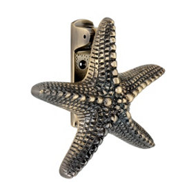Starfish Door Knocker Antique Brass Finish