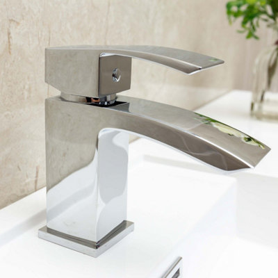 Stark Polished Chrome Deck-mounted Basin Mono Mixer Tap - 4