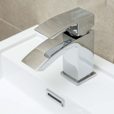 Stark Polished Chrome Deck-mounted Basin Mono Mixer Tap - 6