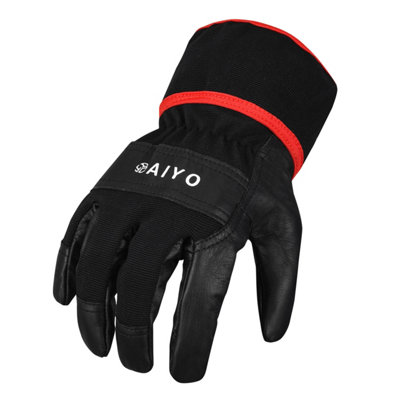 Starlet Black Leather Gardening Gloves - Lightweight Workwear