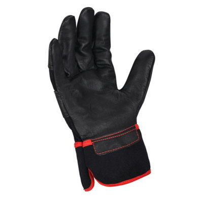 Starlet Black Leather Gardening Multi Use DIY Thorn Protection Glove Large (10)