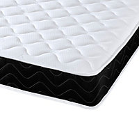 Starlight Beds Economy Quilted Memory Foam Hybrid Spring Mattress With Black Border Small Single