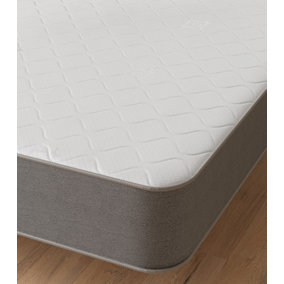 Starlight Beds Essential Open Coil Sprung Mattress with Grey Border. Double Mattress (4ft6 x 6ft3, 135cm x 190cm)
