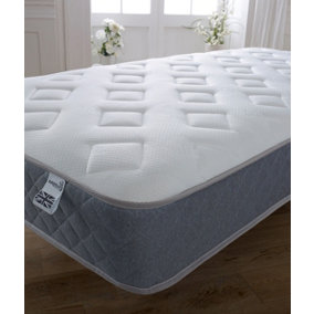 Starlight Beds Essentials Hybrid Spring and Memory Foam Mattress. Grey Border & Jump n Tac Design. all Double Mattress
