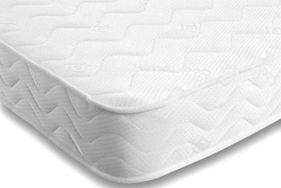 Starlight Beds Essentials Sprung Mattress with Wavy Line Top Panel. European Single Mattress (90cm x 200cm)