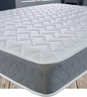 Starlight Beds Essentials Zig Zag Grey Memory Foam Spring Mattress 4ft6 Double
