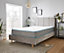 Starlight Beds Grey Deep Quilted Bubble Memory Foam Spring Mattress Double